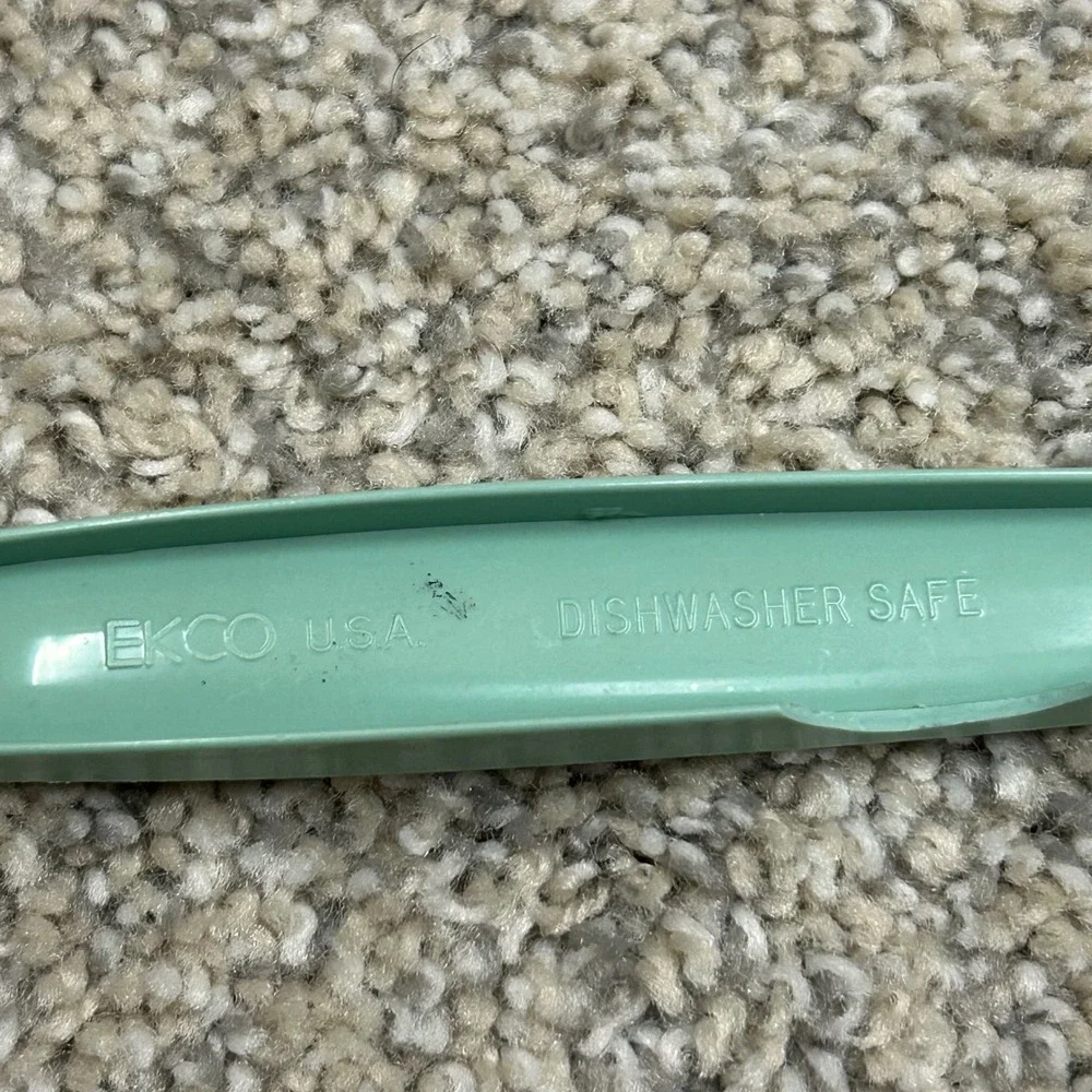 EKCO Mixing Spoon 11 Inch‎ Green Vintage USA Dishwasher Safe Plastic Utensil